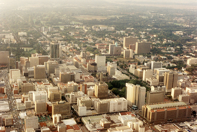 Aerial view of Harare